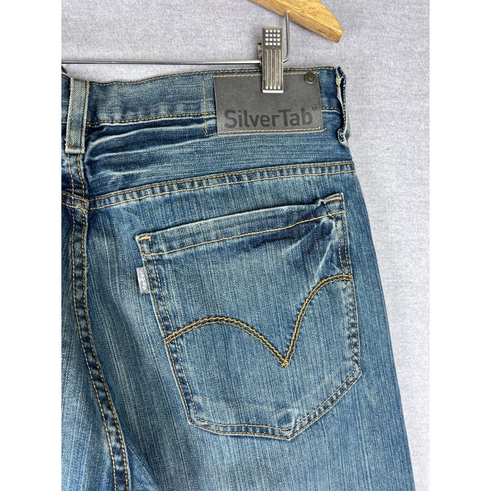 Vintage Levis SilverTab Baggy Jeans Mens 35x29 Blue Denim Wide Leg Vintage Baggy